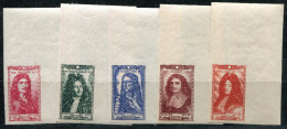 FRANCE -  N° 612 A 617 ( SAUF 614 )  , SÉRIE CÉLÉBRITÉS DU XVII éme , GOMMÉ & NON DENTELÉ - LUXE - Unused Stamps