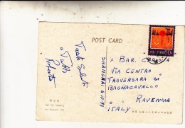 Shanghai To Ravenna Italy. Post Card - Lettres & Documents