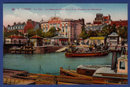 56 LORIENT Le Port, Le Bateau De Port Louis Et La Chambre De Commerce ; Chalutiers - Animée - Colorisée - Lorient