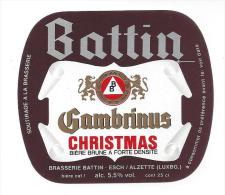 Etiquette De  Bière    -  Gambrinus  -  Brasserie Battin  Esch/Alzette  (Luxembourg) - Bier
