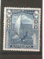 ZANZIBAR 1936  7s 50 SG 321 VERY LIGHTLY MOUNTED MINT Cat £42 - Zanzibar (...-1963)