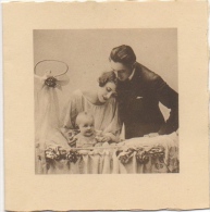 Faire-Parts Baptême & Naissance. Couple & Bébé. Charleroi 1926. - Birth & Baptism