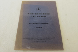 Mercedes-Benz Typ LA 3500 Betriebsanleitung Ausgabe A Von 1953 - Techniek