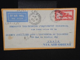 FRANCE - INDOCHINE - Enveloppe De Saigon Pour Paris En 1935 Via Air Orient - Aff. Plaisant - à Voir  - Lot P9077 - Aéreo