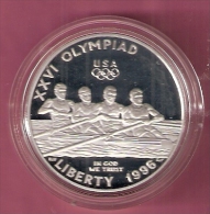 AMERIKA DOLLAR 1996P ZILVER PROOF ATLANTA OLYMPICS 1996 ROWING - Commemoratives