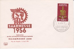 SAAR, SAARBRUCKEN, FDC, 1956, N°350,SAAR-MESSE ( 181101/02) - FDC