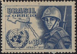 PIA - BRASILE - 1957 : In Onore Delle Forze Brasiliane Dell' ONU- (Yv  PA 76) - Posta Aerea