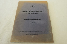Mercedes-Benz Typ L 3500 Betriebsanleitung Ausgabe B Von 1950 - Technical