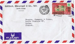 L-GB 86 - HONG-KONG N° 226 Année Du Bélier 1967 Sur Lettre Par Avion Pour Reims - Brieven En Documenten