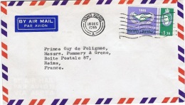 L-GB 87 - HONG-KONG N° 215 Année De La Coopération 1965 Sur Lettre Par Avion Pour Reims - Storia Postale