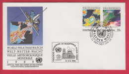 182201 / 1989 FDC - WORLD WEATHER WATCH , BULGARIA Cathedral  Alexandar Nevski , PHILASERDICA 1989 STAMPS Exhibitions UN - Briefe U. Dokumente