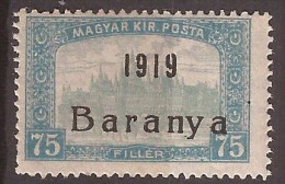 1919  18-34   BARANYA  UNGARN SERBIA JUGOSLAVIJA OVERPRINT  INTERESSANT  - TYP II NEVER HINGED - Baranya