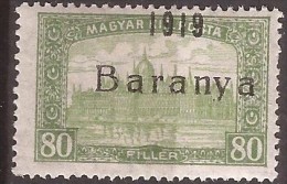 1919  18-34   BARANYA  UNGARN SERBIA JUGOSLAVIJA OVERPRINT  INTERESSANT  - TYP II NEVER HINGED - Baranya