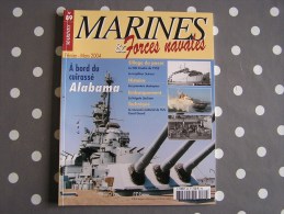 MARINES ET FORCES NAVALES N° 89 Histoire Marine USS Alabama  Bateau Sous Marins Porte Avions Marin Navire Guerre - Boten