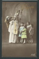 Saint Nicolas Avec Un Sac Plein De Jouets, Enchante Les Enfants. Photo Mésange. 449. Cachet Militaire. 2 Scans. - Sinterklaas