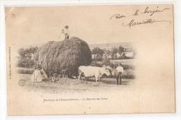 Nièvre - 58 - Chateau Chinon Env - Attelage Boeufs Rentrée Des Foins Agriculture Paysans 1904 - Chateau Chinon