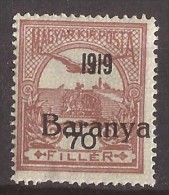 1919  12-14   BARANYA  UNGARN SERBIA JUGOSLAVIJA OVERPRINT  INTERESSANT  - TYP II NEVER  HINGED - Baranya