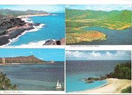 Hawaii - 4 Cards - Shoreline - Lumahai Beach - Diamond Head - Hanauma Bay - Honolulu - Other & Unclassified