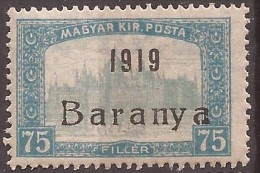 1919  18-34   BARANYA  UNGARN SERBIA JUGOSLAVIJA OVERPRINT  INTERESSANT  - TYP II NEVER  HINGED - Baranya