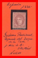 ESPAÑA -  1 M -violeta-salmon - - Used Stamps