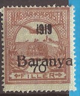 1919  12-14   BARANYA  UNGARN SERBIA JUGOSLAVIJA OVERPRINT  INTERESSANT  - TYP II NEVER HINGED - Baranya