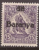 1919  15-17   BARANYA  UNGARN SERBIA JUGOSLAVIJA OVERPRINT  INTERESSANT  - TYP II NEVER HINGED - Baranya