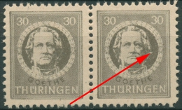 SBZ Thüringen 1945 Freimarke Mit Plattenfehler 99 AY Bz1 V Postfrisch - Mint
