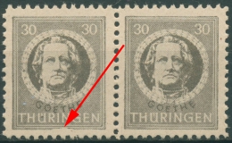 SBZ Thüringen 1945 Freimarke Mit Plattenfehler 99 AY Bz1 VII Postfrisch - Mint