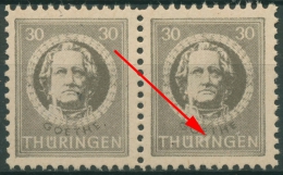 SBZ Thüringen 1945 Freimarke Mit Plattenfehler 99 AY Bz1 VIII Postfrisch - Postfris