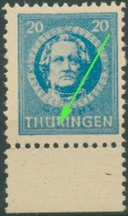 SBZ Thüringen Freimarke Mit Plattenfehler 98 AX W VI Unterrand Postfrisch - Mint
