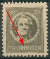 SBZ Thüringen 1945 Freimarke Mit Plattenfehler 99 AY Az1 VIII Postfrisch - Postfris