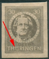 SBZ Thüringen Freimarke Mit Plattenfehler 99 BY Ay IV Postfrisch - Mint