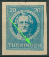 SBZ Thüringen Freimarke Mit Plattenfehler 98 BX P1 II Postfrisch - Mint