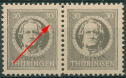SBZ Thüringen 1945 Freimarke Mit Plattenfehler 99 AY Bz1 VI Postfrisch Paar - Mint