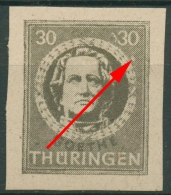 SBZ Thüringen 1945 Freimarke Mit Plattenfehler 99 BY Az1 VI Postfrisch - Mint