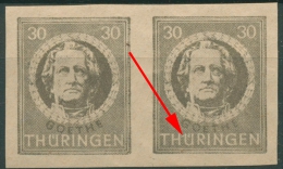 SBZ Thüringen 1945 Freimarke Mit Plattenfehler 99 BY Ay IV Postfrisch - Mint