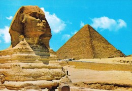 Egypt - Giza Gizeh - The Great Sphinx And Kheops Pyramid - Guiza