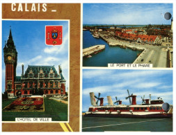 (777) France - Calais With Hovercraft SR Nb 4 (hole Top Right) - Aéroglisseurs