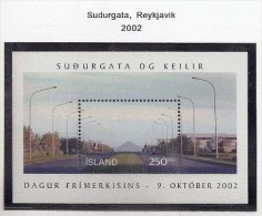 LSJP Iceland Road Sudurgata Reykjavik 2002 MNH - Hojas Y Bloques