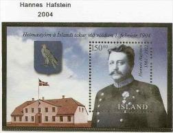 LSJP Iceland Hannes Hafstein Bird Flag 2004 MNH - Blokken & Velletjes