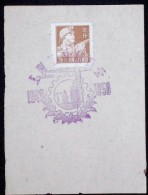 CHINA CHINE CINA 50'S COMMEMORATIVE POSTMARK ON A PIECE OF PAPER - 10 - Storia Postale