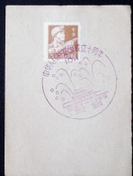 CHINA CHINE CINA 50'S COMMEMORATIVE POSTMARK ON A PIECE OF PAPER - 70 - Cartas & Documentos