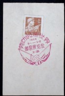 CHINA CHINE CINA 50'S COMMEMORATIVE POSTMARK ON A PIECE OF PAPER - 91 - Lettres & Documents