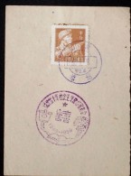 CHINA CHINE CINA 50'S COMMEMORATIVE POSTMARK ON A PIECE OF PAPER - 101 - Covers & Documents