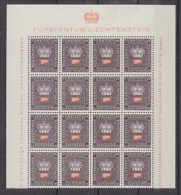 Liechtenstein 1976 Dienstmarke 2Fr 16v Part Of Sheetlet ** Mnh (24205) - Official