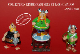 Collection ASTERIX ET LES ROMAINS ( Lot 3 Figurines/ Abraracourcix,Jullius Humerus Et Ordralfabetix ) Année 2003* - Other & Unclassified