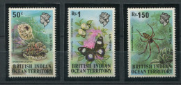 Ocean Indien **  N° 54 à 56 - Papillons , Araignées  - - Seychelles (1976-...)