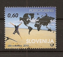 SLOVENIA 2015,NEW 29.5.POSTCROSSING,euromed Postal,, MNH - Post