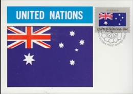 United Nations New York 1984 Flag Australia Maxicard (24814) - Cartoline Maximum