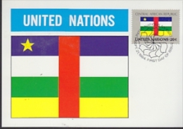 United Nations New York 1984 Flag Central African Republic Maxicard (24814A) - Tarjetas – Máxima